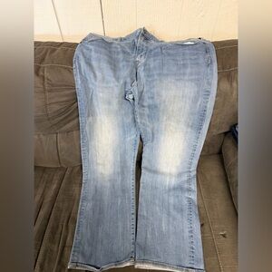 American Eagle Outfitters Light Blue Denim Jeans with Embroidered Logo